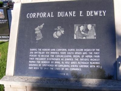 CORPORAL DUANE E. DEWEY MEMORIAL