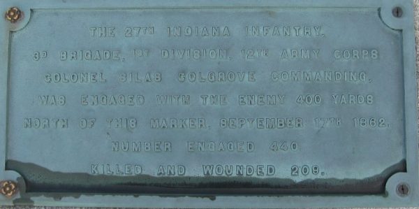 27TH INDIANA INFANTRY REGIMENT WAR MEMORIAL