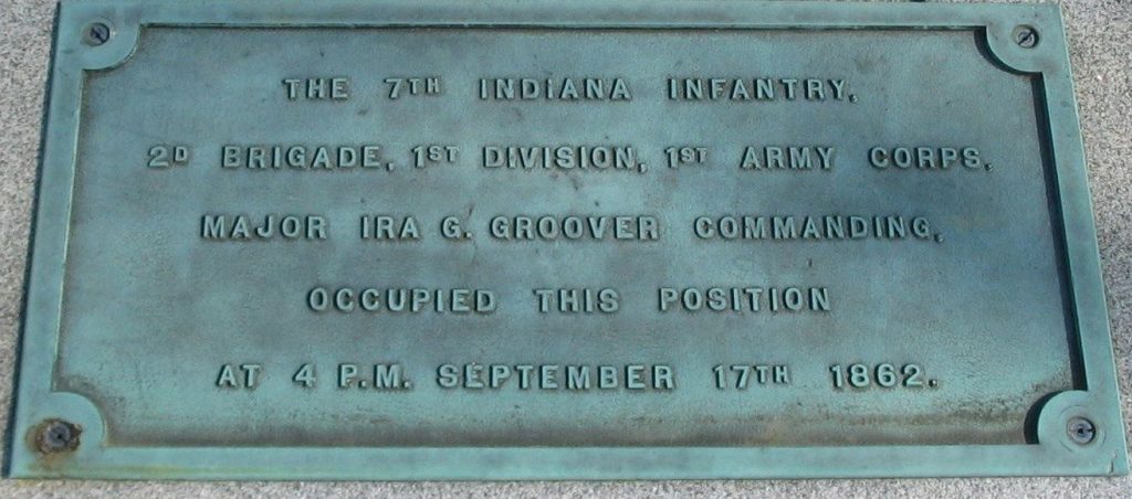 THE 7TH INDIANA INFANTRY WAR MEMORIAL PLAQUE
