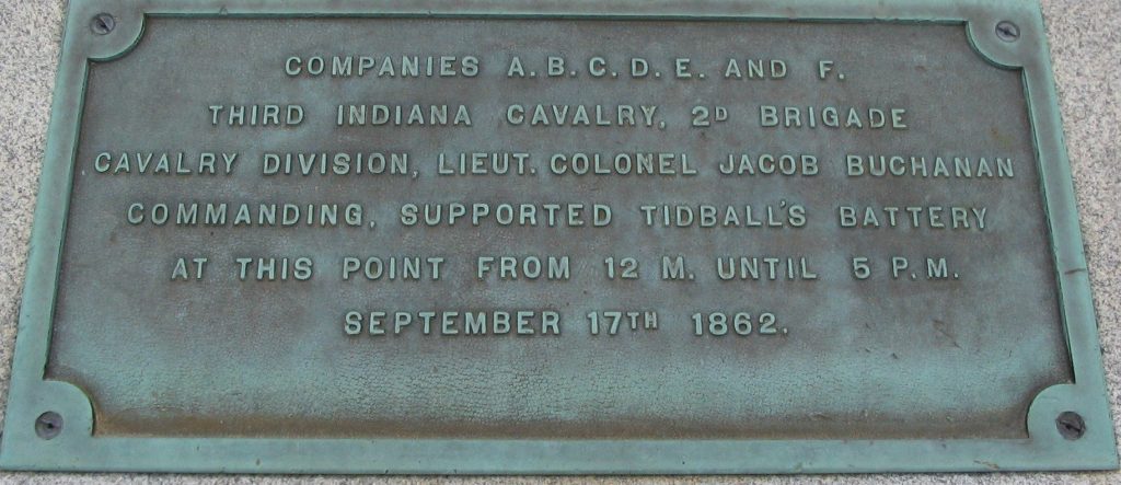 THIRD INDIANA CAVALRY WAR MEMORIAL PLAQUE