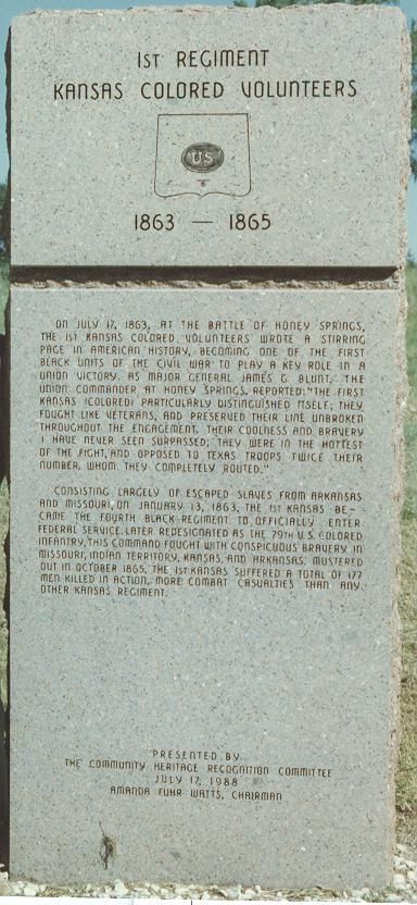 1ST REGIMENT KANSAS COLORED VOLUNTEERS MEMORIAL