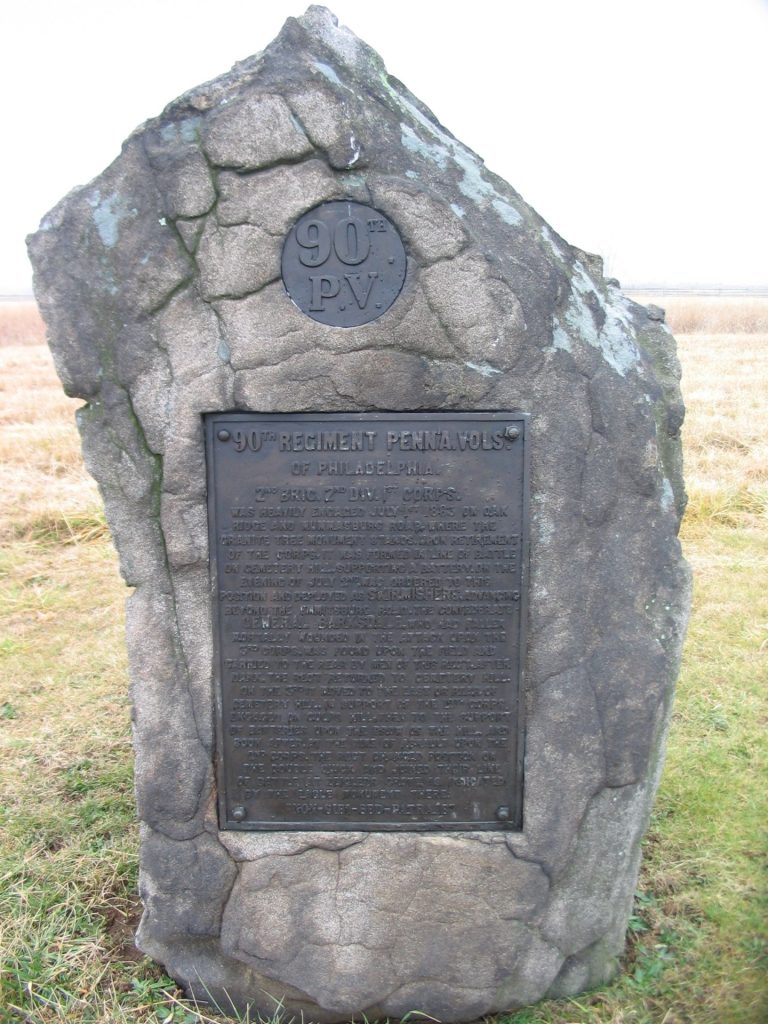 90TH REGIMENT PENNSYLVANIA INFANTRY VOLUNTEERS WAR MEMORIAL
