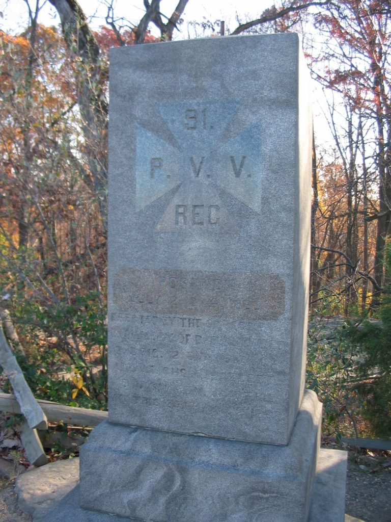 91ST PENNSYLVANIA INFANTRY VOLUNTEER WAR MEMORIAL