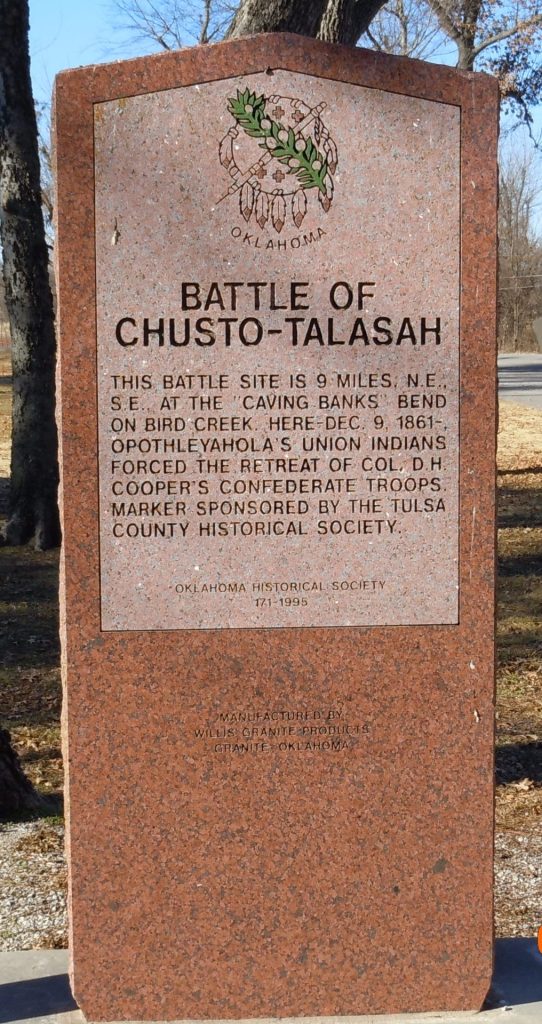 BATTLE OF CHUSTO-TALASAH WAR MEMORIAL