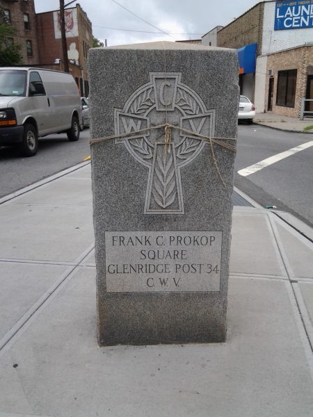 FRANK C. PROKOP SQUARE WAR MEMORIAL