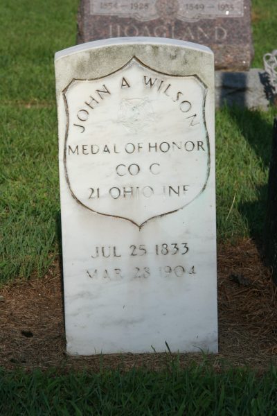 JOHN A. WILSON MEDAL OF HONOR GRAVESTONE
