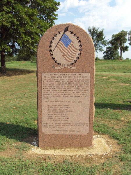 UNION SOLDIERS HONEY SPRINGS WAR MEMORIAL