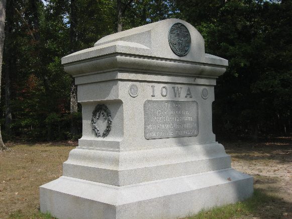 13TH IOWA INFANTRY REGIMENT AT SHILOH MEMORIAL