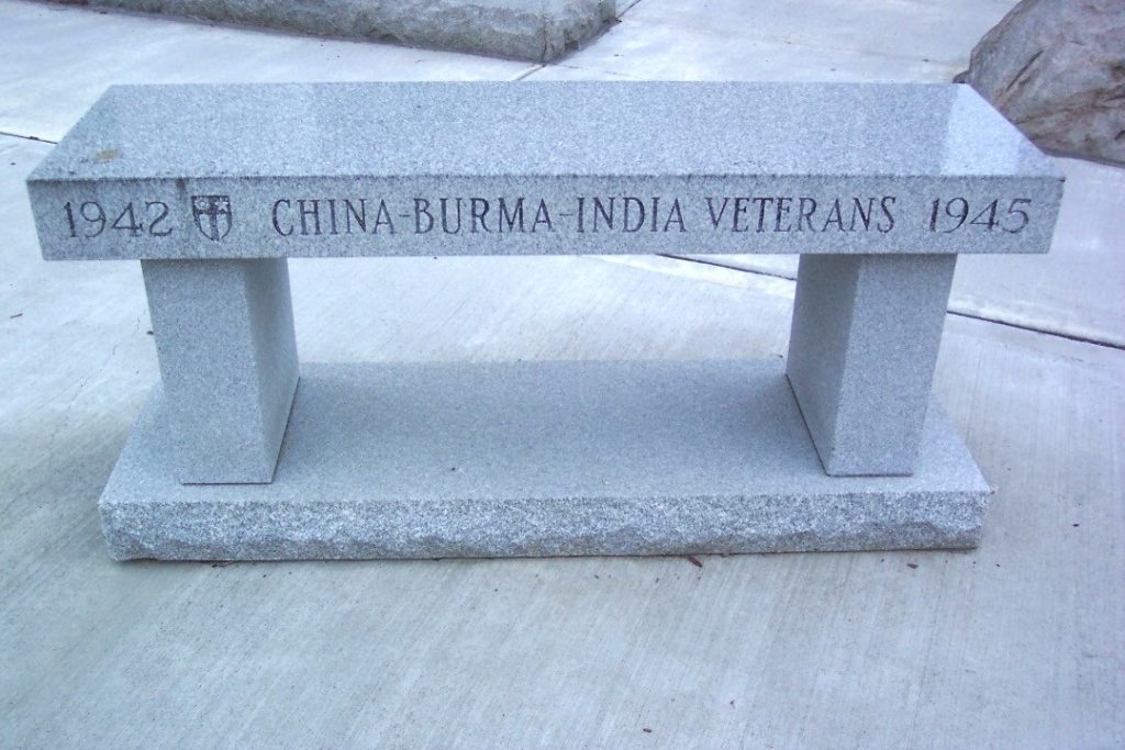 CHINA BURMA INDIA VETERANS MEMORIAL BENCH