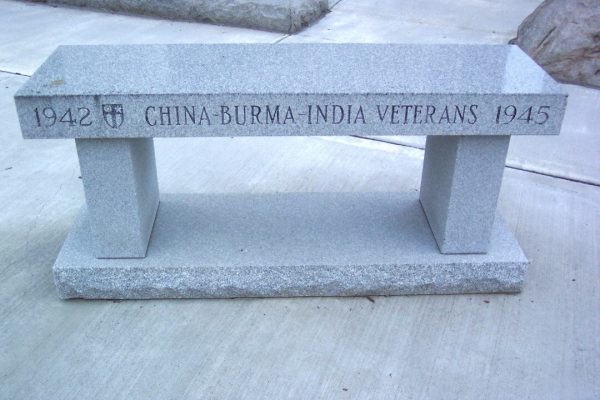 CHINA BURMA INDIA VETERANS MEMORIAL BENCH