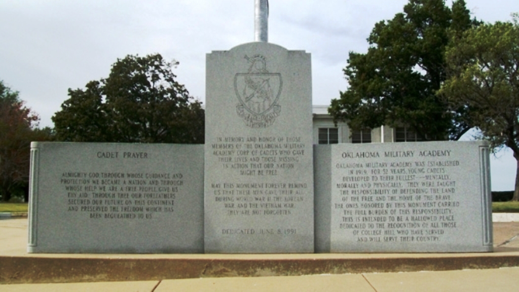 OKLAHOMA MILITARY ACADEMY WAR MEMORIAL