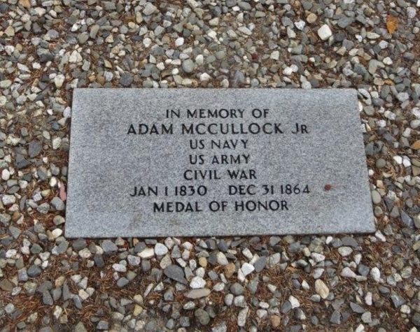 ADAM MCCULLOCK MEDAL OF HONOR WAR MEMORIAL PLAQUE