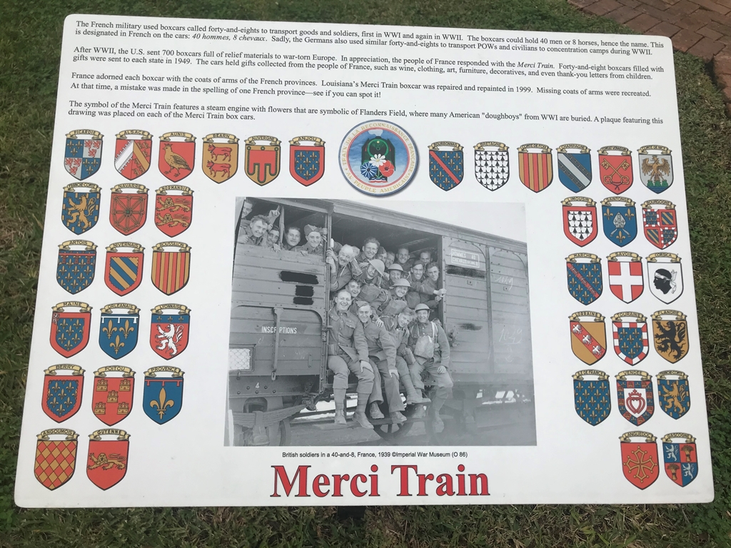 BATON ROUGE MERCI TRAIN MEMORIAL PLAQUE