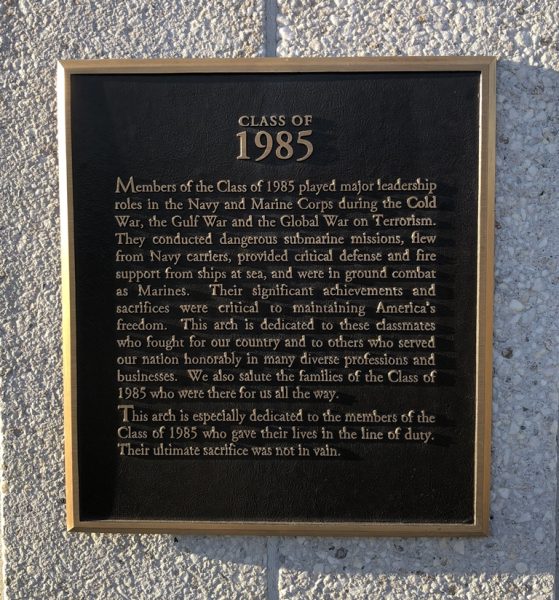 CLASS OF 1985 MEMORIAL PLAQUE