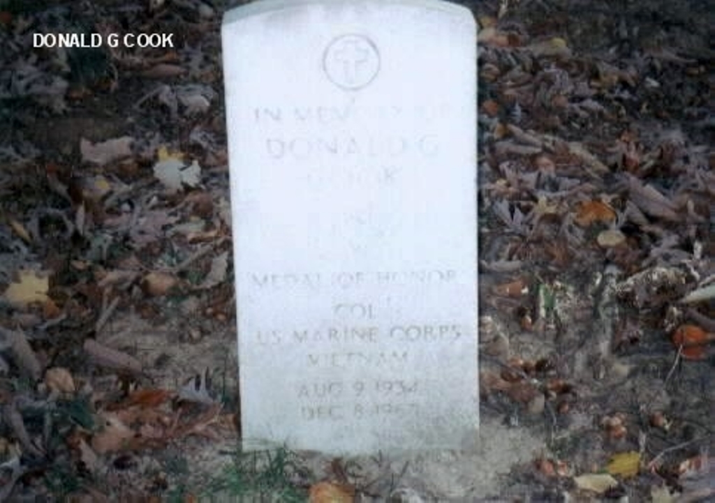 DONALD G COOK MEDAL OF HONOR WAR MEMORIAL GRAVE STONE