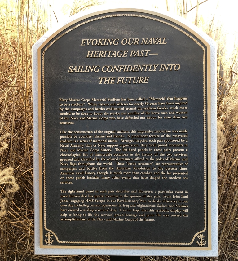 EVOKING OUR NAVAL HERITAGE PAST MEMORIAL PLAQUE