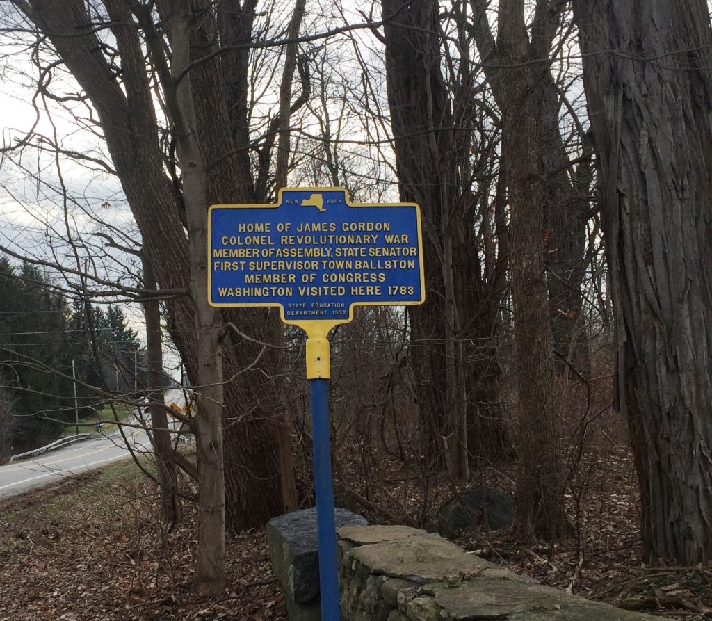 HOME OF JAMES GORDON REVOLUTIONARY WAR MEMORIAL MARKER