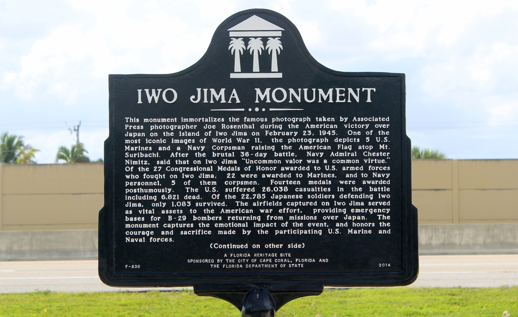 IWO JIMA MONUMENT MARKER FRONT