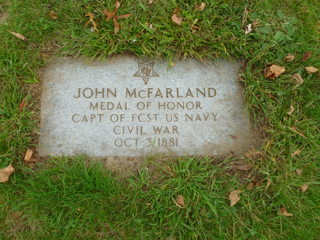JOHN MCFARLAND MEDAL OF HONOR MEMORIAL GRAVE STONE