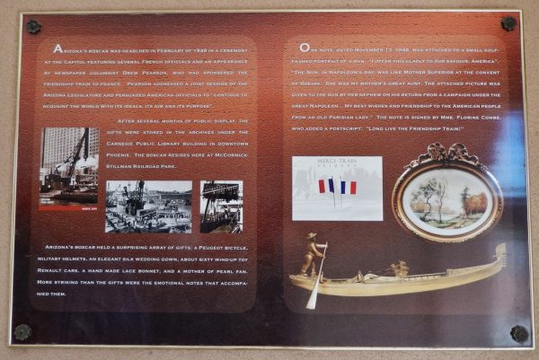 SCOTTSDALE MERCI TRAIN MEMORIAL PLAQUE B