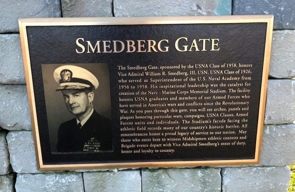 SMEDBERG GATE MEMORIAL PLAQUE A