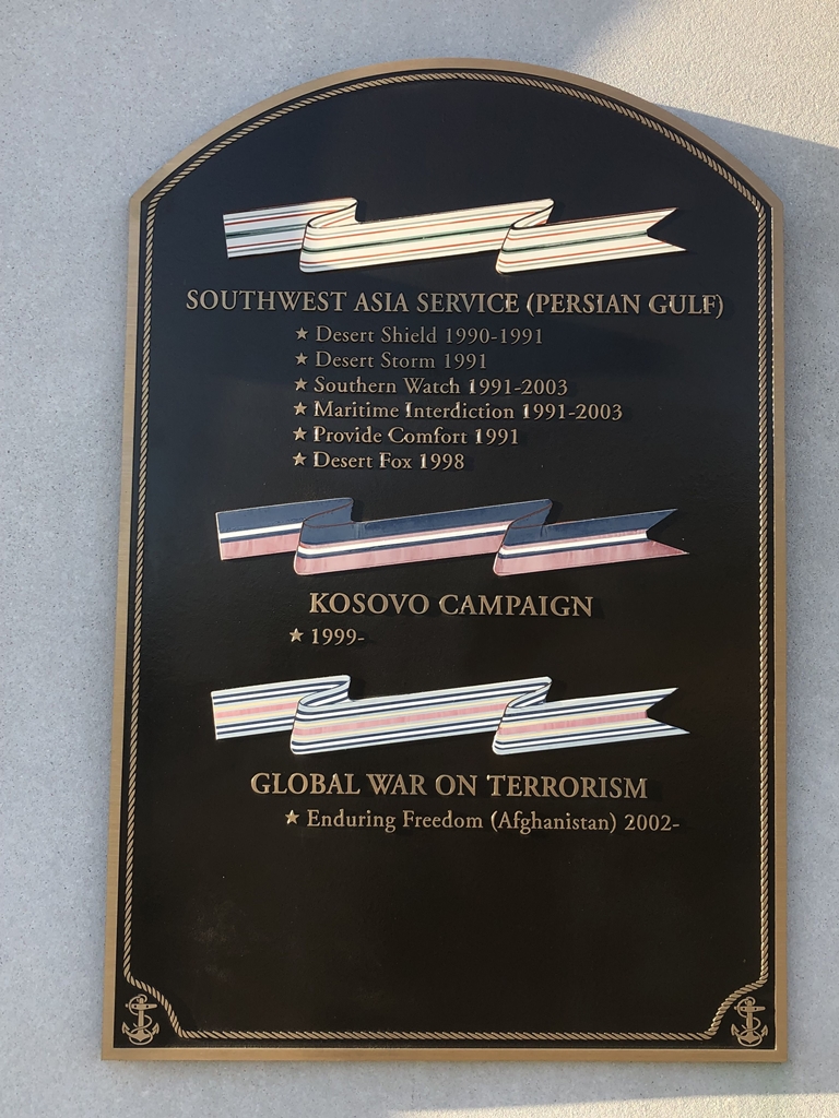 SOUTHWEST ASIA SERVICE MEMORIAL PLAQUE