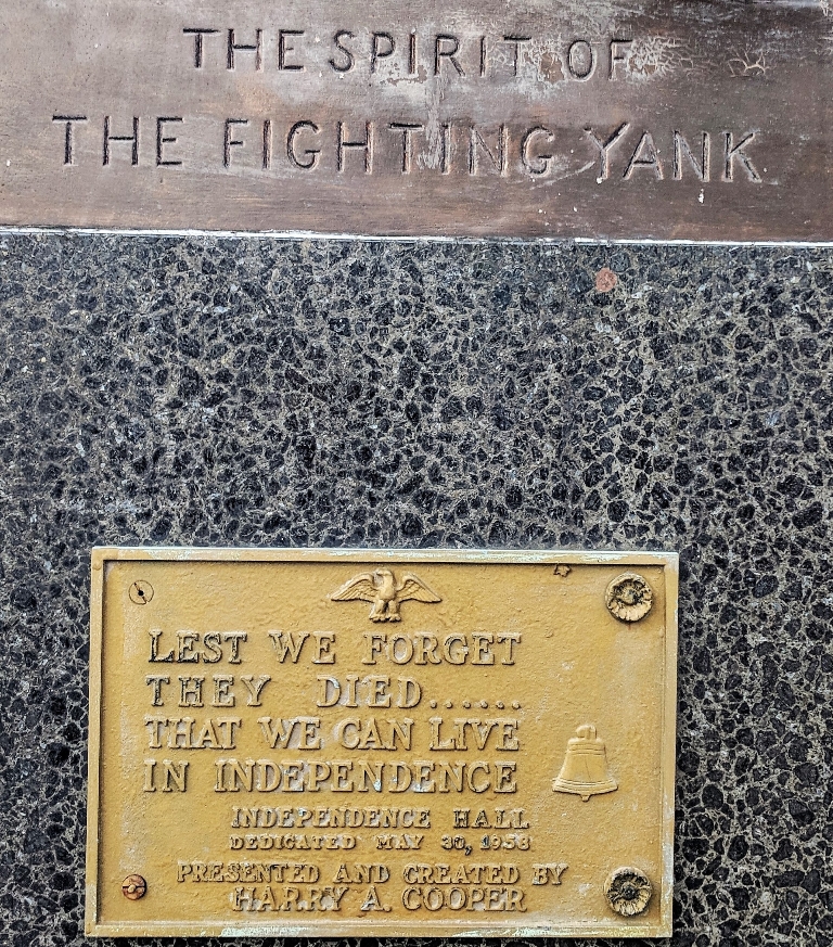 THE SPIRIT OF THE FIGHTING YANK MEMORIAL PLAQUES