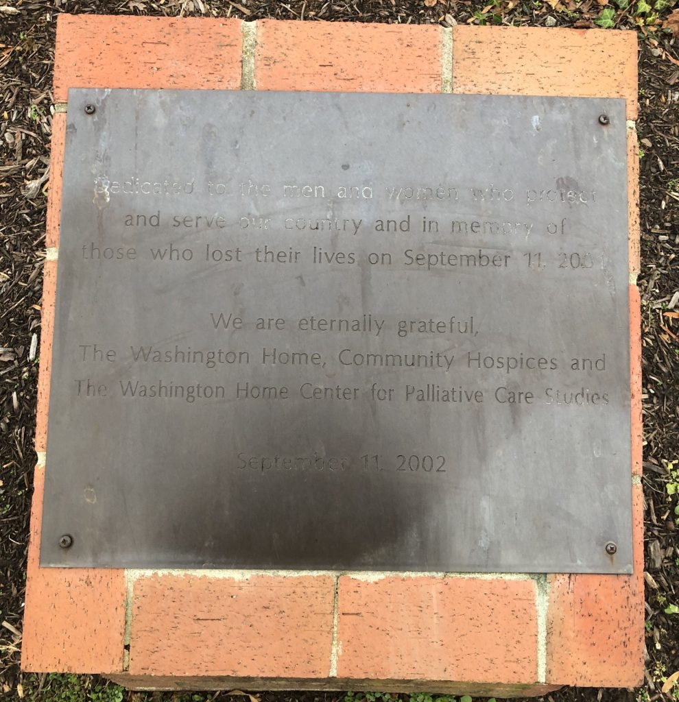 THE WASHINGTON HOME VETERANS AND SEPTEMBER 11, 2001 MEMORIAL PLAQUE