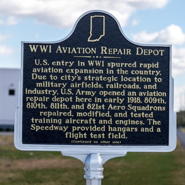 WW I AVIATION REPAIR DEPOT MEMORIAL MARKER FRONT