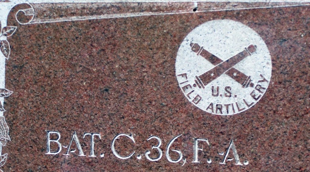 BAT. C. 36, F.A. WAR MEMORIAL STONE