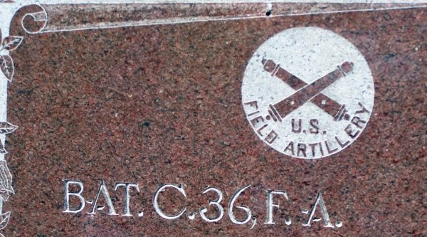 BAT. C. 36, F.A. WAR MEMORIAL STONE
