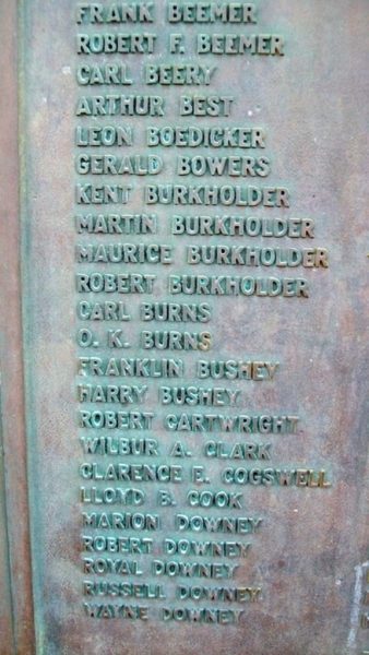 BEAVERDAM & VICINITY WORLD WAR II MEMORIAL PLAQUE C