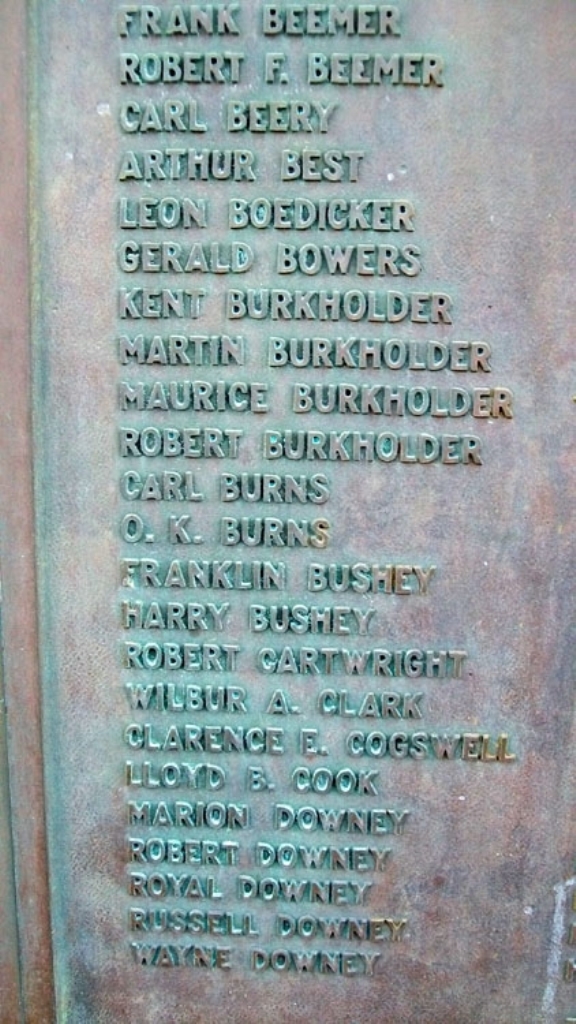 BEAVERDAM & VICINITY WORLD WAR II MEMORIAL PLAQUE C
