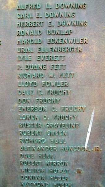 BEAVERDAM & VICINITY WORLD WAR II MEMORIAL PLAQUE D