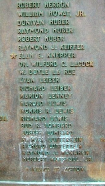 BEAVERDAM & VICINITY WORLD WAR II MEMORIAL PLAQUE E