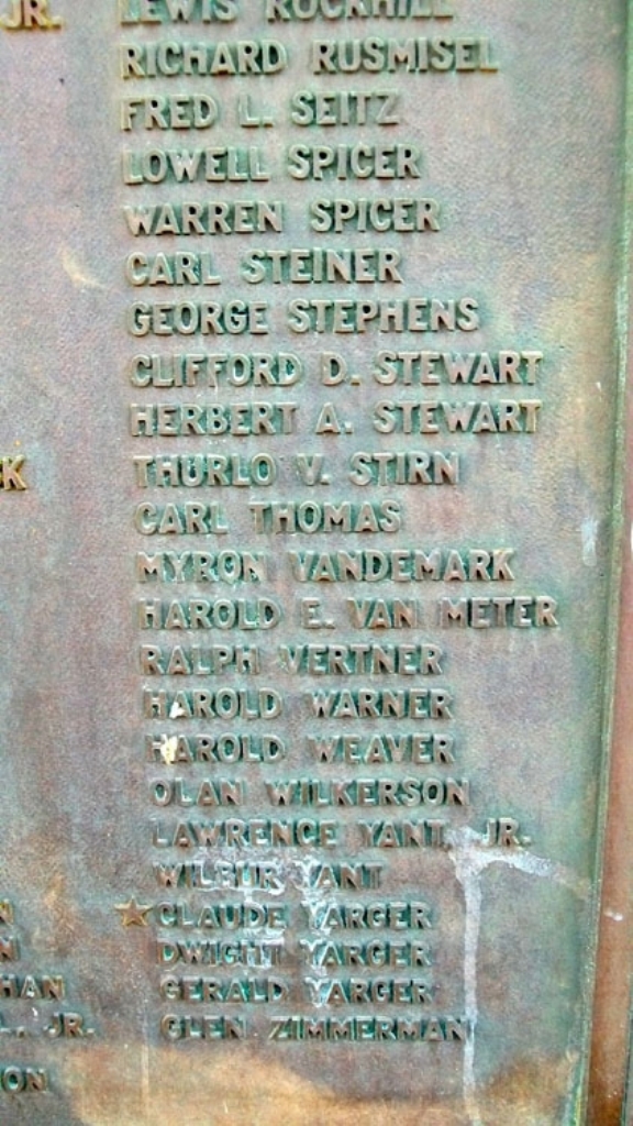 BEAVERDAM & VICINITY WORLD WAR II MEMORIAL PLAQUE G