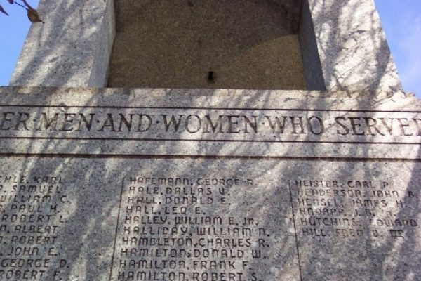 BEXLEY WORLD WAR II MEMORIAL SIDE B