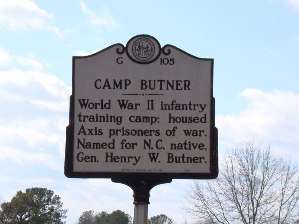 CAMP BUTNER WAR MEMORIAL MARKER