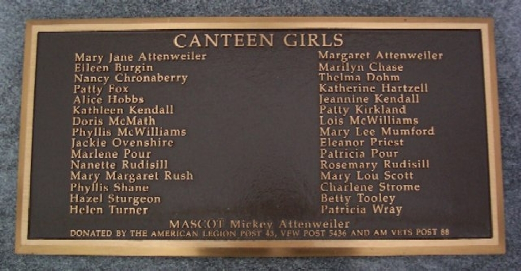 CANTEEN GIRLS WAR MEMORIAL PLAQUE