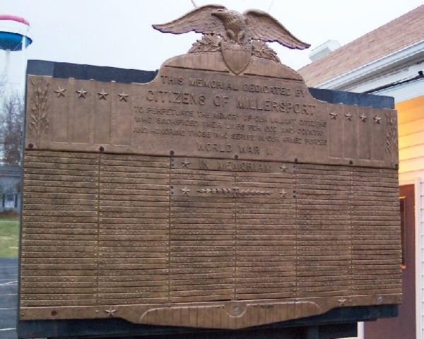 CITIZENS OF MILLERSPORT WORLD WAR II MEMORIAL