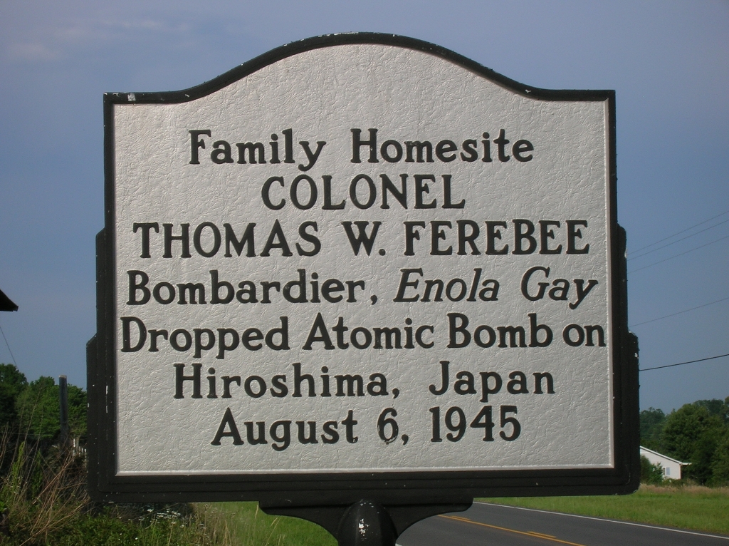COLONEL THOMAS W. FEREBEE WAR MEMORIAL MARKER