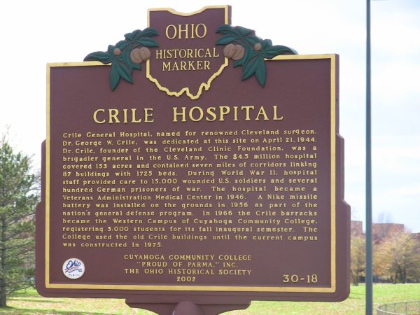 CRILE HOSPITAL WAR MEMORIAL MARKER