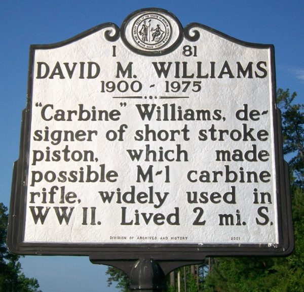 DAVID M. WILLIAMS MEMORIAL MARKER