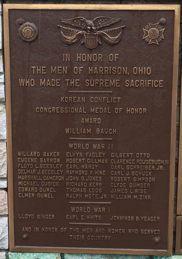 HARRISON SUPREME SACRIFICE WAR MEMORIAL PLAQUE
