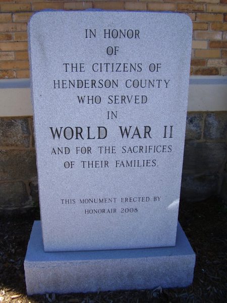 HENDERSON COUNTY WORLD WAR II MEMORIAL