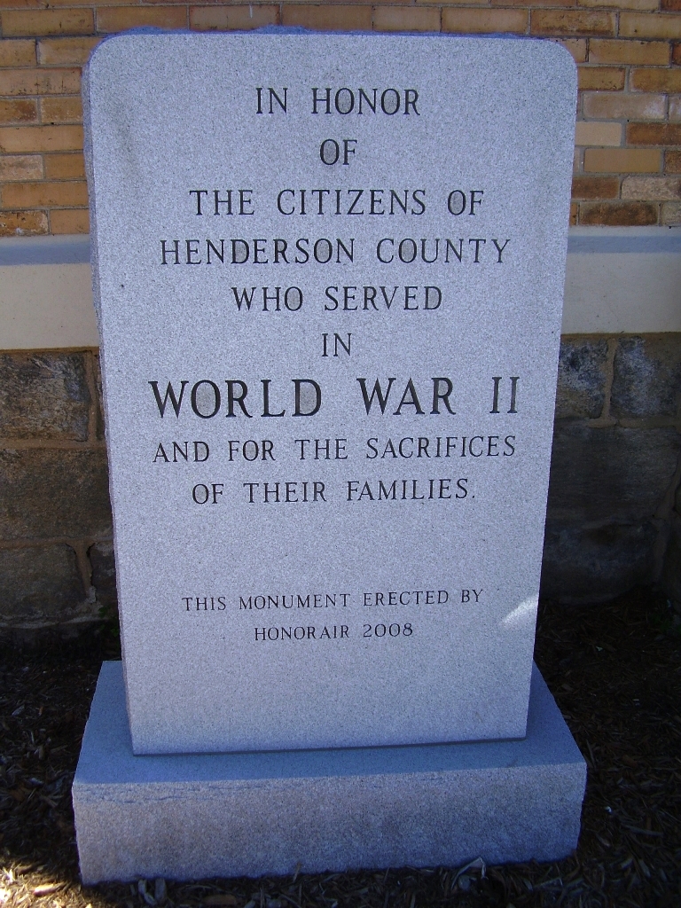 HENDERSON COUNTY WORLD WAR II MEMORIAL