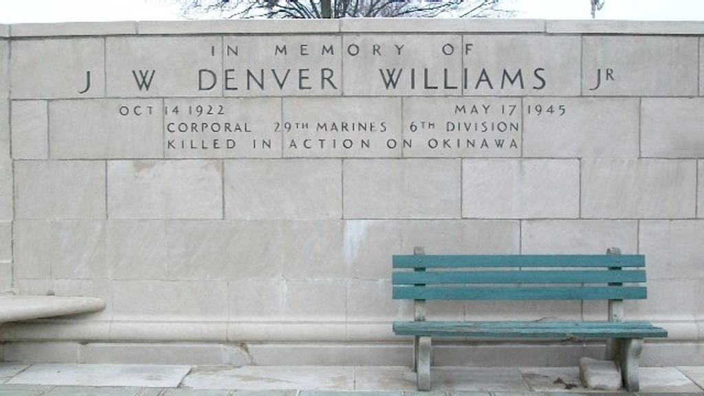 J W DENVER WILLIAMS JR WAR MEMORIAL WALL