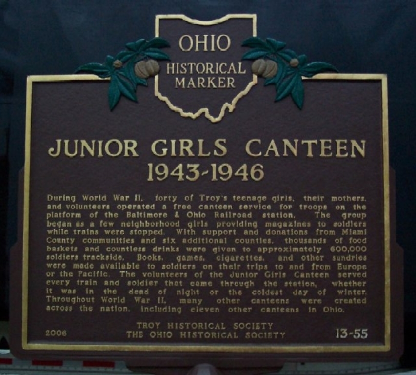 JUNIOR GIRLS CANTEEN 1943-1946 WAR MEMORIAL MARKER