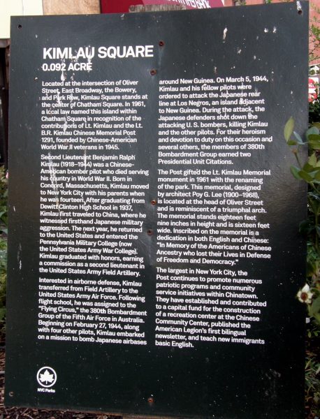 KIMLAU SQUARE WAR MEMORIAL PLAQUE