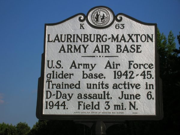 LAURINBURG-MAXTON ARMY AIR BASE MEMORIAL MARKER